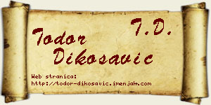 Todor Dikosavić vizit kartica